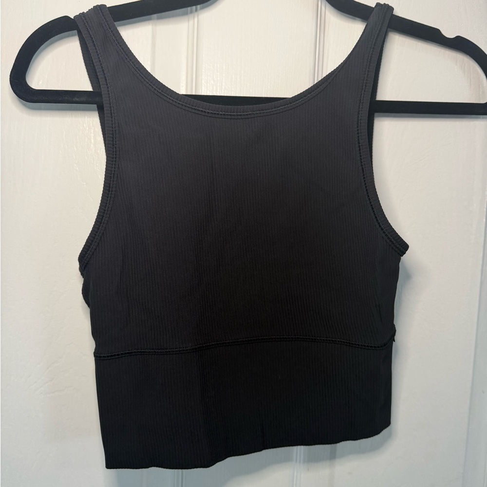 Black Ribbed Tank Top